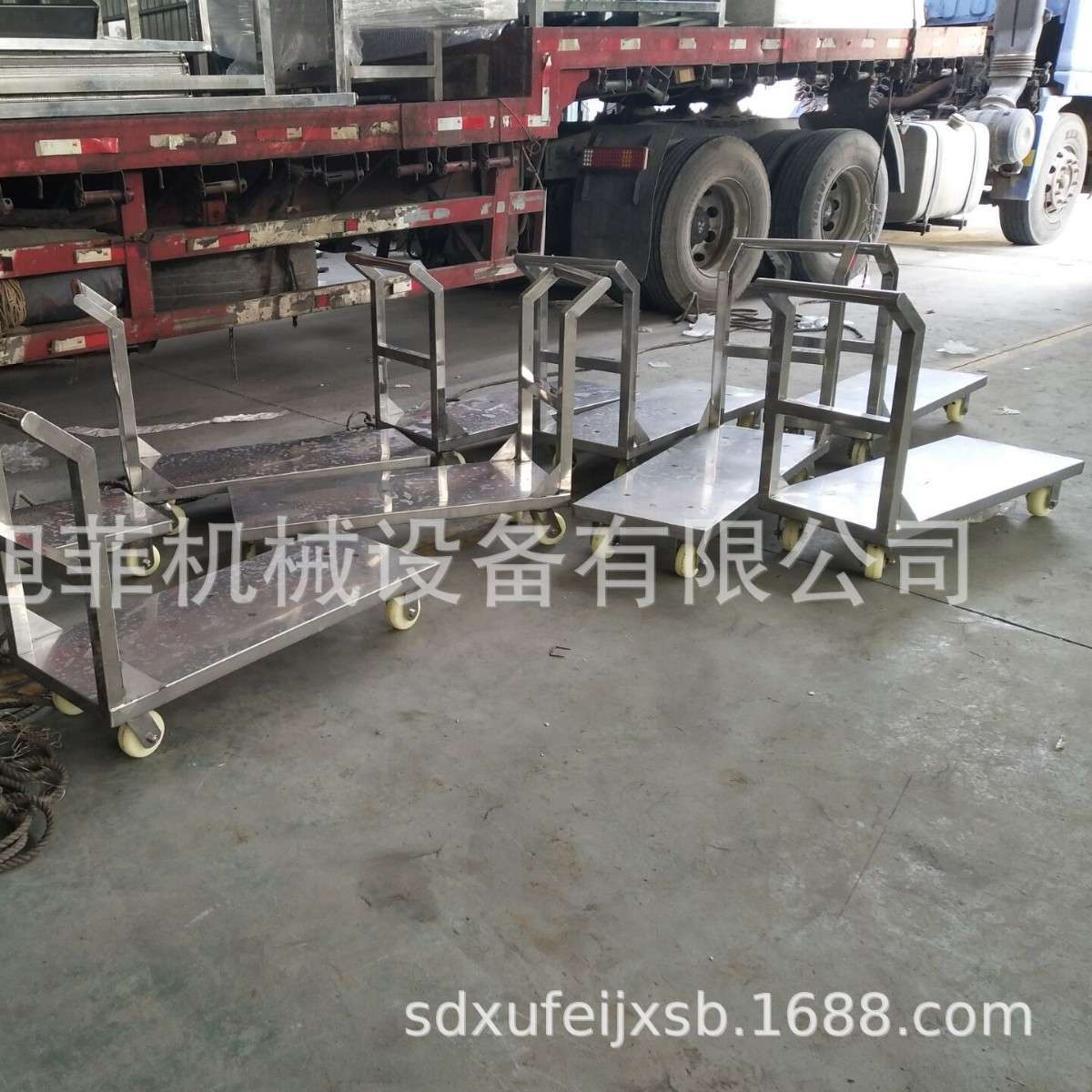肉类加工食品厂平板拖车 仓库用周转小推车 冷库手推车厂家