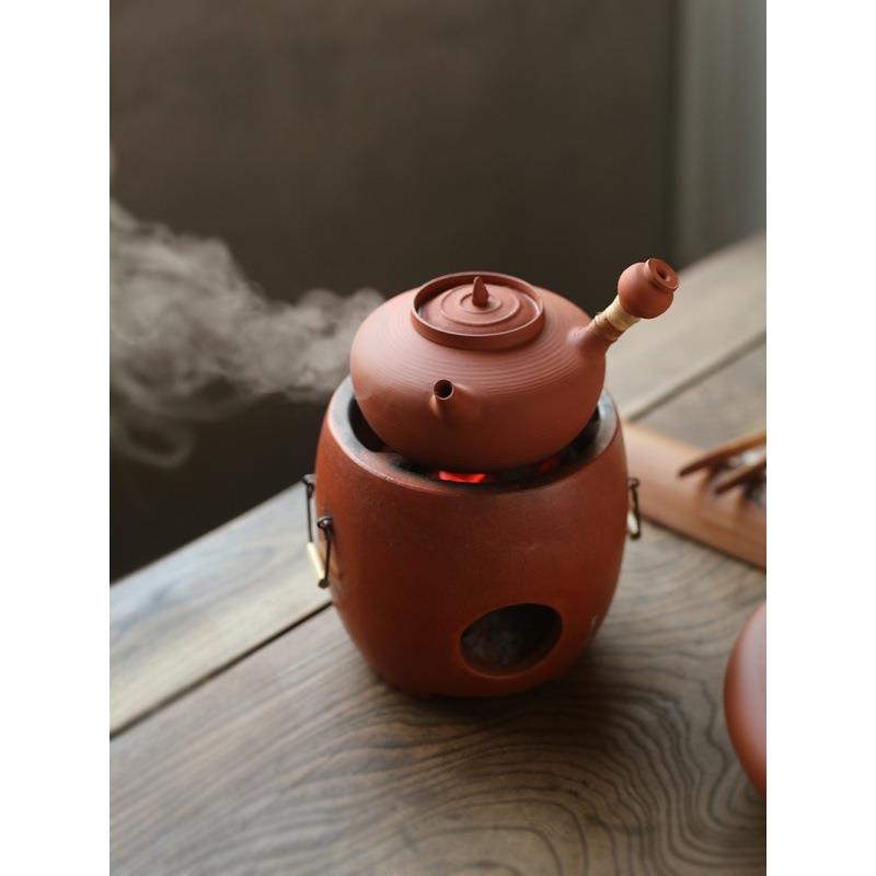 闽西副榜炉童文宋圆炉小炭炉红泥工夫茶炉橄榄碳炉潮汕砂铫