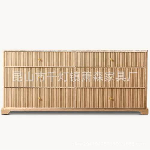 RH美式实木高端豪华别墅卧室斗柜抽屉柜梳妆台储物柜