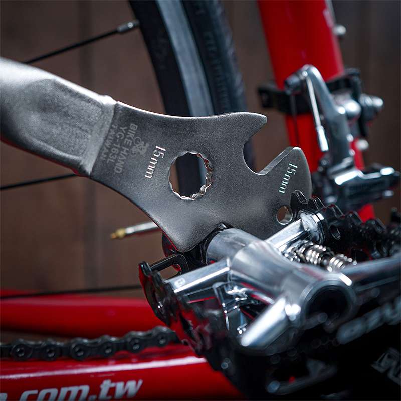 Bike hand山地车加长拆脚踏扳手 公路自行车专业脚踏装卸工具15mm