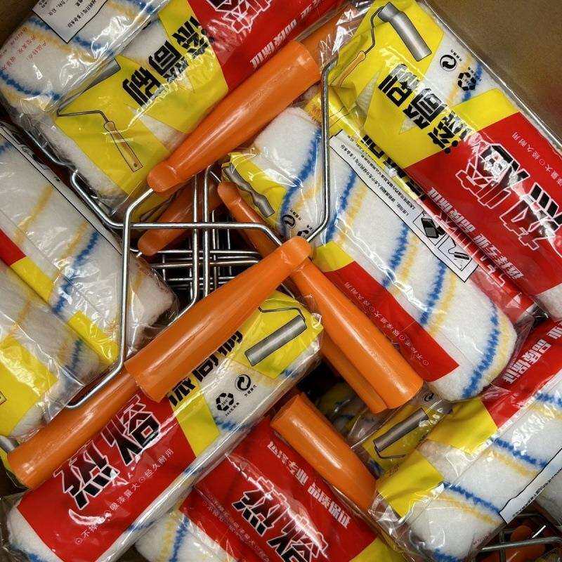 整件滚筒刷中毛短毛乳胶漆涂料油漆滚筒刷边角小滚筒