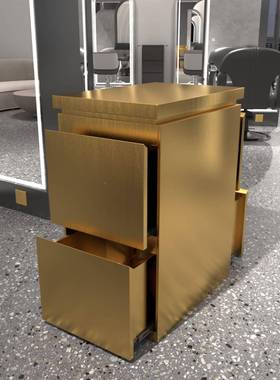 新款理发店锈钢具柜发型师带柜抽屉式美发店子发XHC不廊专用收纳