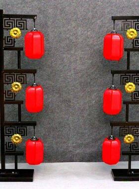 中国风婚庆风道具汉唐仿古铁式宫灯三联灯笼新中NJP婚礼路引艺屏