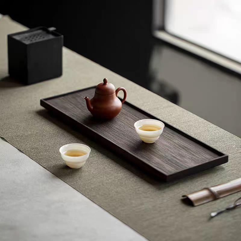 简宜茶话柚茶木长方形茶托盘干泡室盘247壶承实木复古约小台茶道