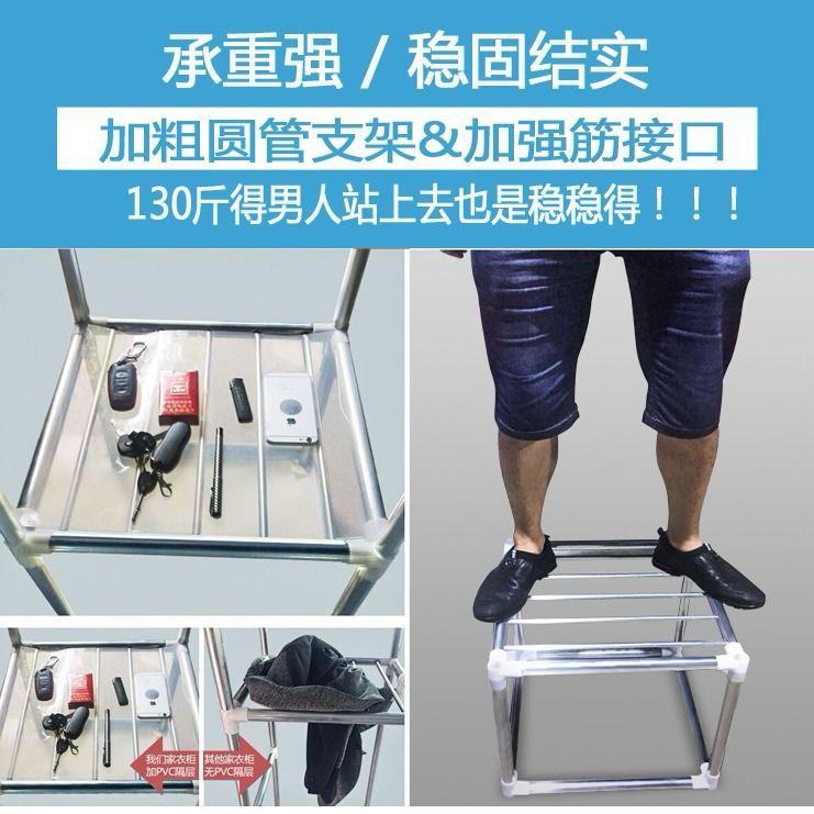 衣柜柜简家易布柜720钢管加粗衣收纳架双人非衣实木组装大号具柜