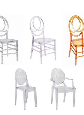 厂椅家直白婚礼椅树脂37243透明水供晶竹节椅亚克力椅子婚庆椅色