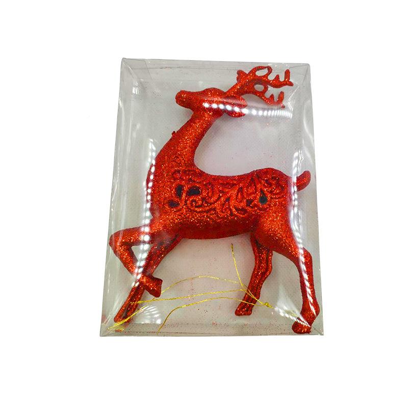 诞树小挂件小鹿装品饰937塑料小鹿挂饰圣诞麋节装饰圣动物鹿装饰