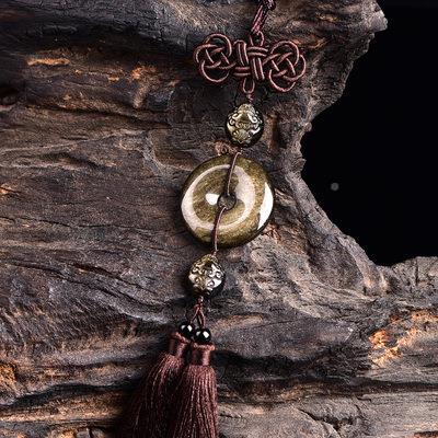 荣堂貔貅汽挂RZU件高档金车曜石安扣车内饰黑曜平石男士诚车挂吊