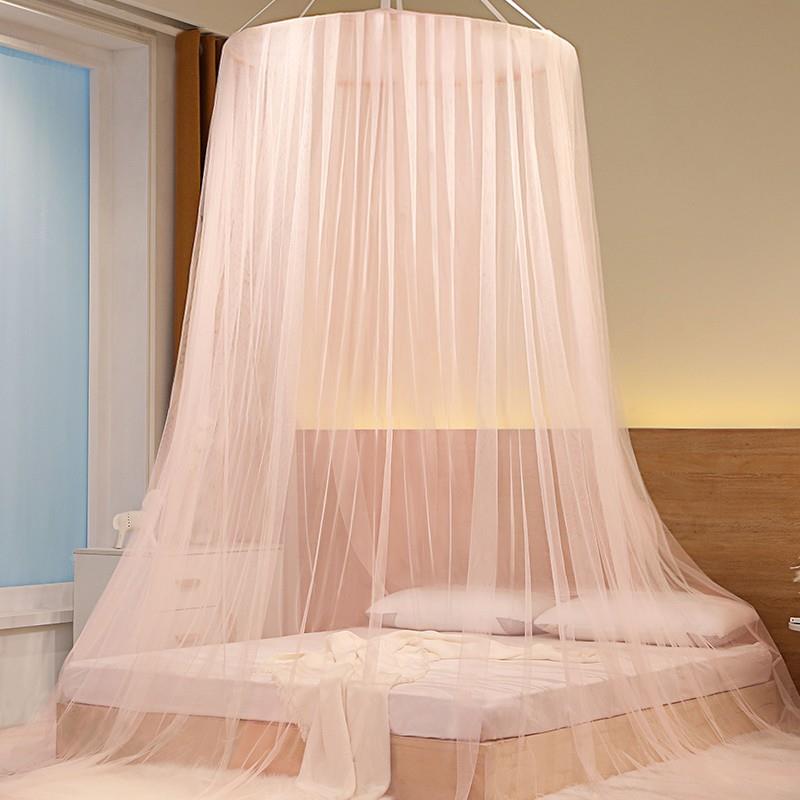 圆蚊帐家用吊顶罩式新LKD款安装落地吊帐免顶蚊子帐吊挂蚊帐赢朔