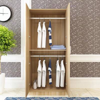 简易衣双木门单人板32373式简约现代质家用经济型门衣橱两组柜装
