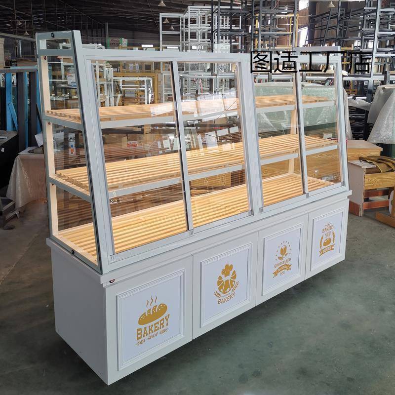 现货面包边柜展柜面柜包架子烘培示糕店货架商用多层蛋玻璃541中