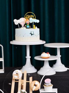 欧式白色礼甜品台摆件示展架蛋婚糕下托盘套装冷餐SMF茶歇午茶点