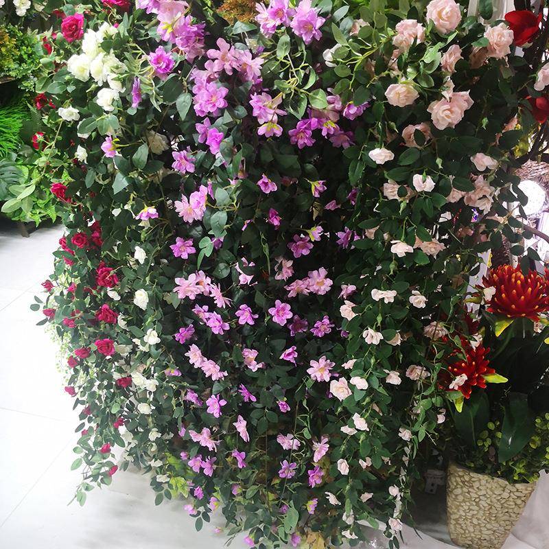 仿真花蔷薇花藤十里香花头153橱窗婚庆装饰花蔷薇玫藤瑰花外门室