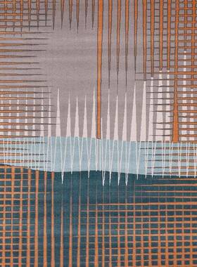 2019客欧XCL美焦糖色时尚奢橙色卧红色厅室床边地毯休闲轻茶几地