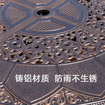 外铸铝桌椅组合用露光天阳房花园阳台小茶几茶桌XQD铁艺家圆户桌