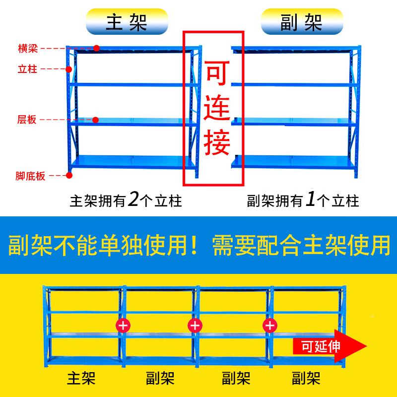 佑企货架仓储家用物储物架仓库货架置物示架落地展IBB架货架多层