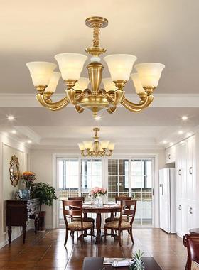 IWR美全铜吊灯客厅欧式灯奢华大气卧灯室厅灯简约餐灯具W式120