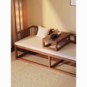 实木罗汉床新中式 客厅家用组合小户型躺椅贵妃榻 简约沙发床明式