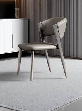 餐椅用碳素钢靠背椅店设计轻奢工厂椅简约餐家厅直ZXH销洽谈师酒