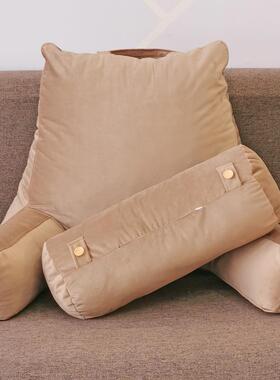 压缩发货三枕头靠垫跨境货阅读枕带柱骨头枕带扶角圆手88705楔形