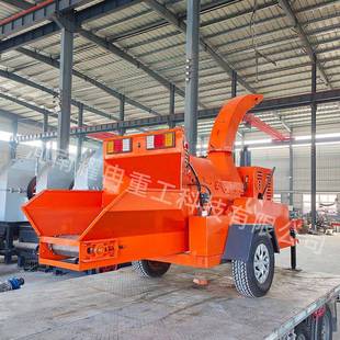 木材破碎树机移动枝条树叶打碎园林XIR电动树枝粉碎机机柴油木碎