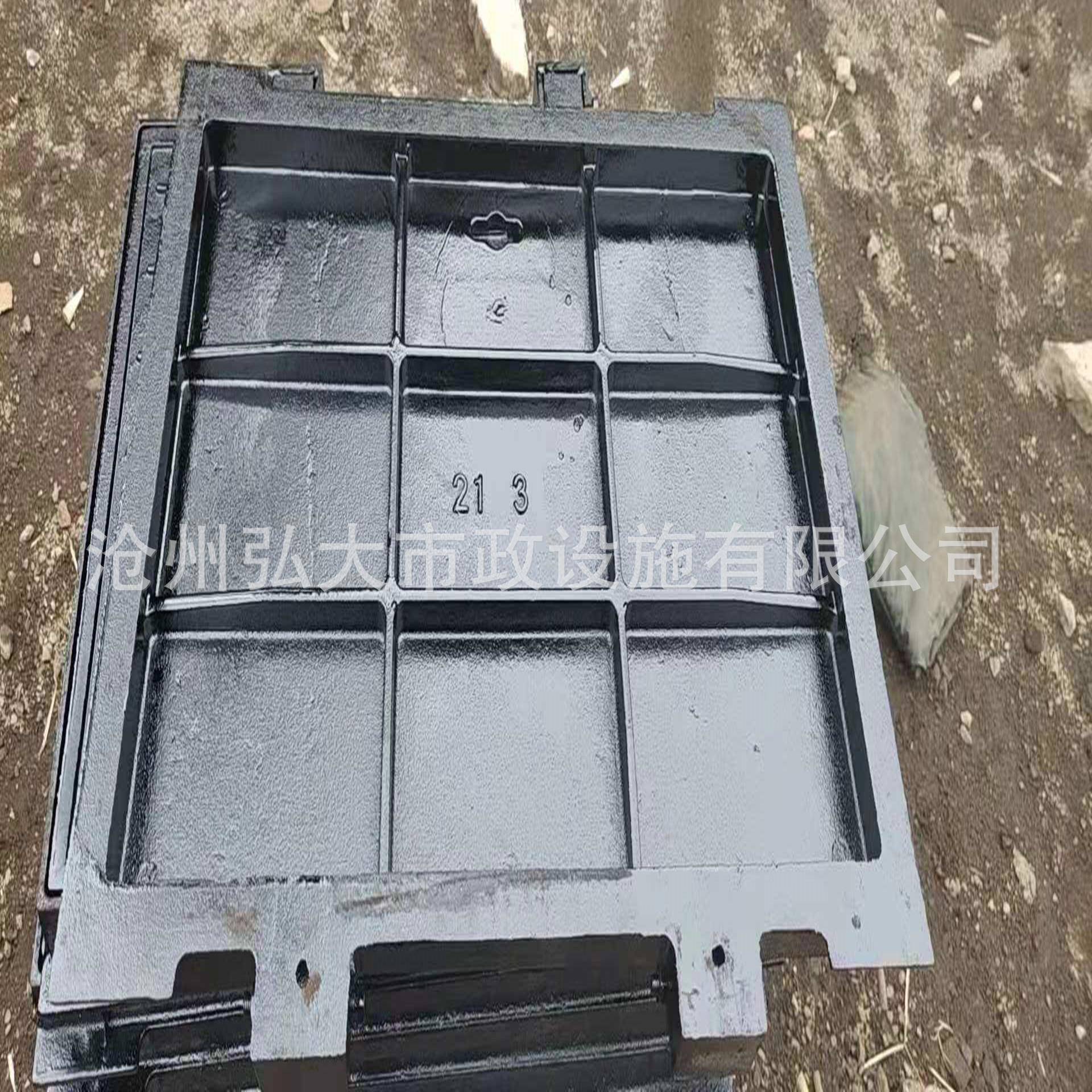 球281墨铸铁井盖下水道雨水圆形方雨形井电力沙盖井污水窨盖检查