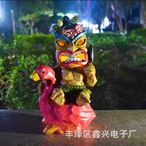 跨境亚马逊图腾手工户外冲浪板款花园装饰玛雅部落人树脂摆件