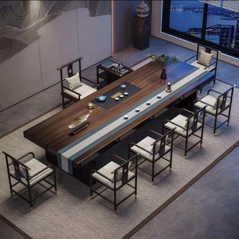 实木大板茶桌椅组合原木新中式茶台办公室茶室泡茶桌禅意现代简约,电子元器件市场,其它元器件,淘宝优惠券,粉丝福利购,淘宝优惠卷