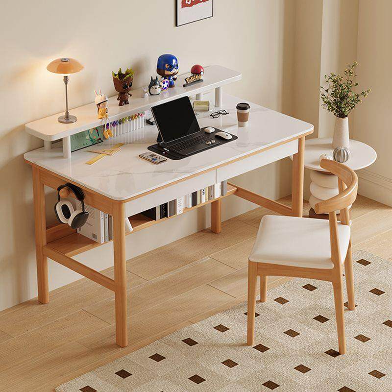 实木岩板书桌轻奢家用学生写字桌卧室办公桌北欧小户型台式电脑桌,电子元器件市场,其它元器件,淘宝优惠券,粉丝福利购,淘宝优惠卷