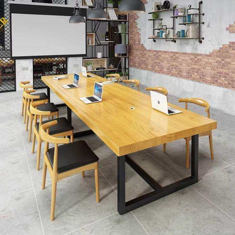 简约现代实木会议桌长桌家用长条桌子工作台电脑办公洽谈桌椅组合,电子元器件市场,其它元器件,淘宝优惠券,粉丝福利购,淘宝优惠卷