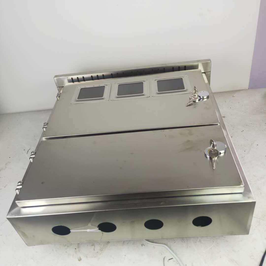 不锈钢3户电表箱50*55*14CM3表防水防锈双开门电表箱不锈钢配电箱