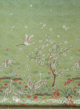 汉马面袄裙仙鹤金丝DX4000-9装短提花布古风服暗纹小花饰面料