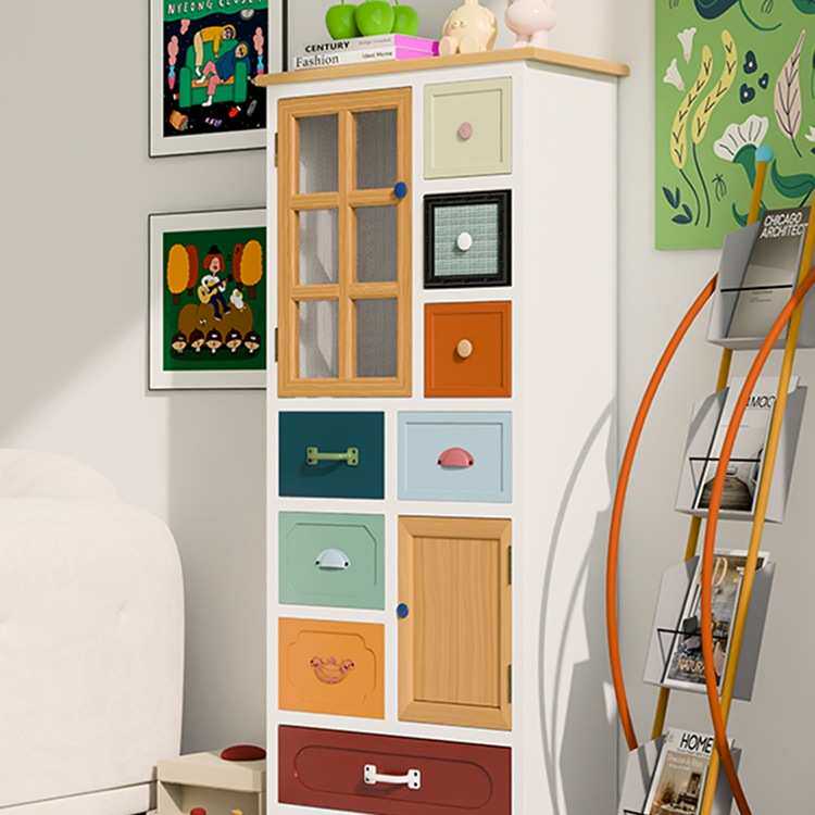 美式乡村实木餐边斗柜酒柜北欧客厅高柜地中海现代简约书收纳Tω