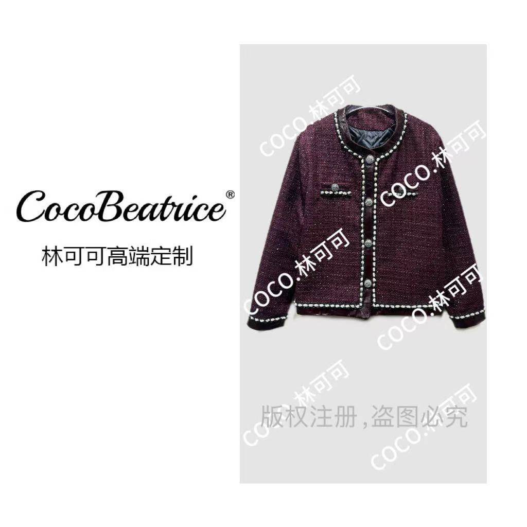 【COCO林可可】秋冬设计师款油蜡拼皮小香外套（8521）,女装/女士精品,短外套,淘宝优惠券,粉丝福利购,淘宝优惠卷