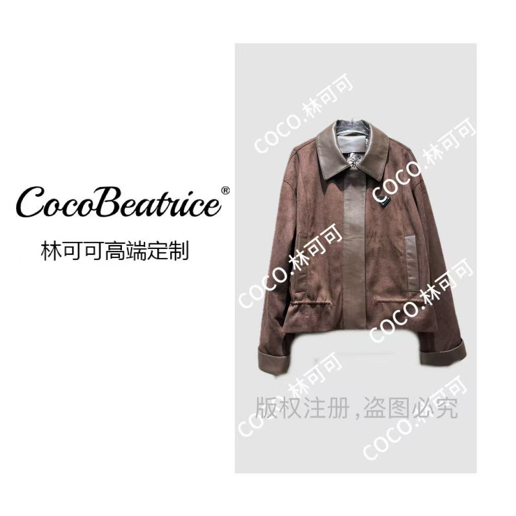 【COCO林可可】秋冬新款翻领麂皮绒显瘦外套（8505）