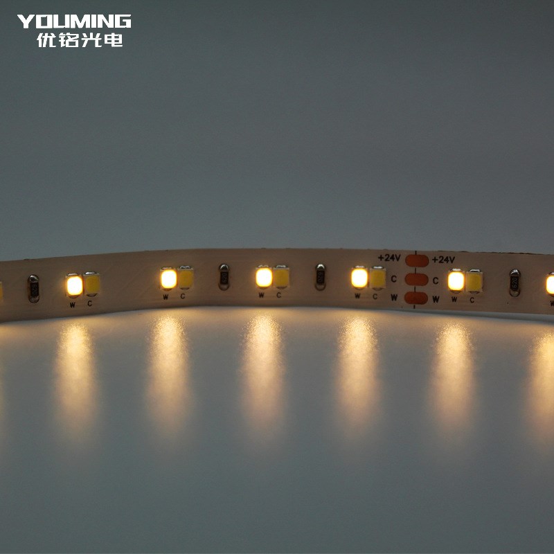 CRI90高显指灯带 2835双色温 192灯/M 12V 2700-6500K 8mm 10W/路