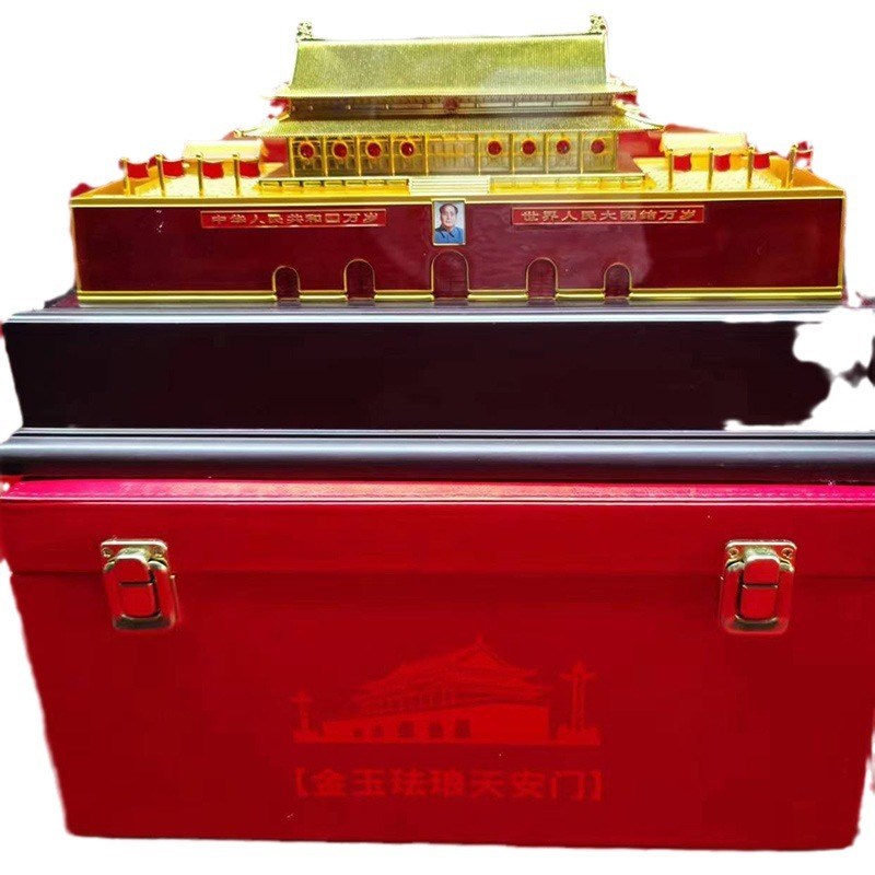 金属北京天安门摆件模型工艺品镀金珐琅工艺国庆纪念品商务礼品