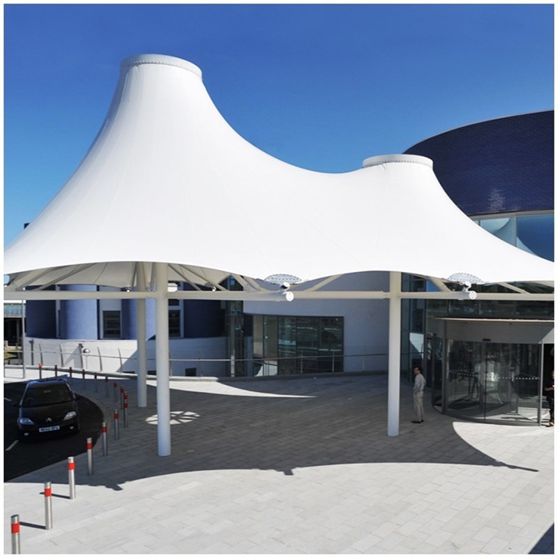 户外广场景观遮阳膜结构 连锥形造型设计 抗震抗风抗雪载荷设计
