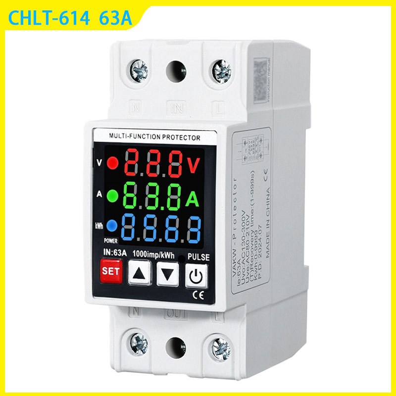 三显过欠压保护器63A可调 限流延时计量断路器220v过流自动重合闸