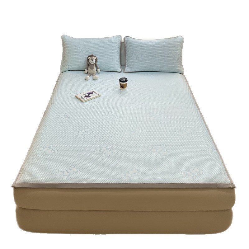 爆款冰豆豆凉席床单款三件套可机洗冰丝凉席乳胶软席子家用空调席