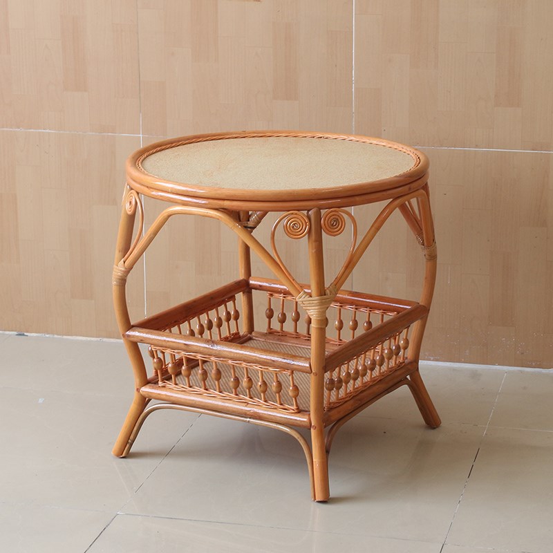 真藤小椅子客厅阳台休闲椅天然藤椅藤编小凳子庭院藤椅茶几小桌椅