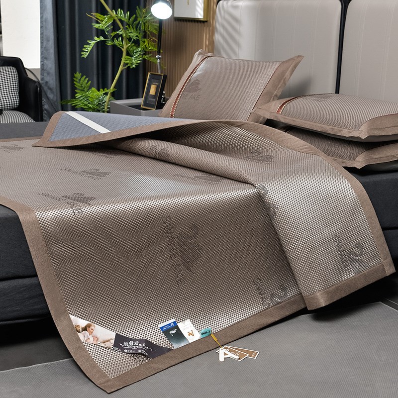 加厚冰丝凉席夏天2024新款可水洗冰藤席夏季床单席子草席学生宿舍