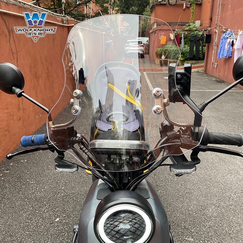 适用于小牛U系列UQI+/UQIS改装挡风玻璃电动车风挡前挡风板