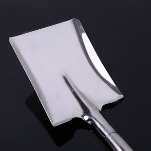 不锈钢铲304大铲尖头方头三角把铁铲钢锹花铲园林铲钢质铁锹