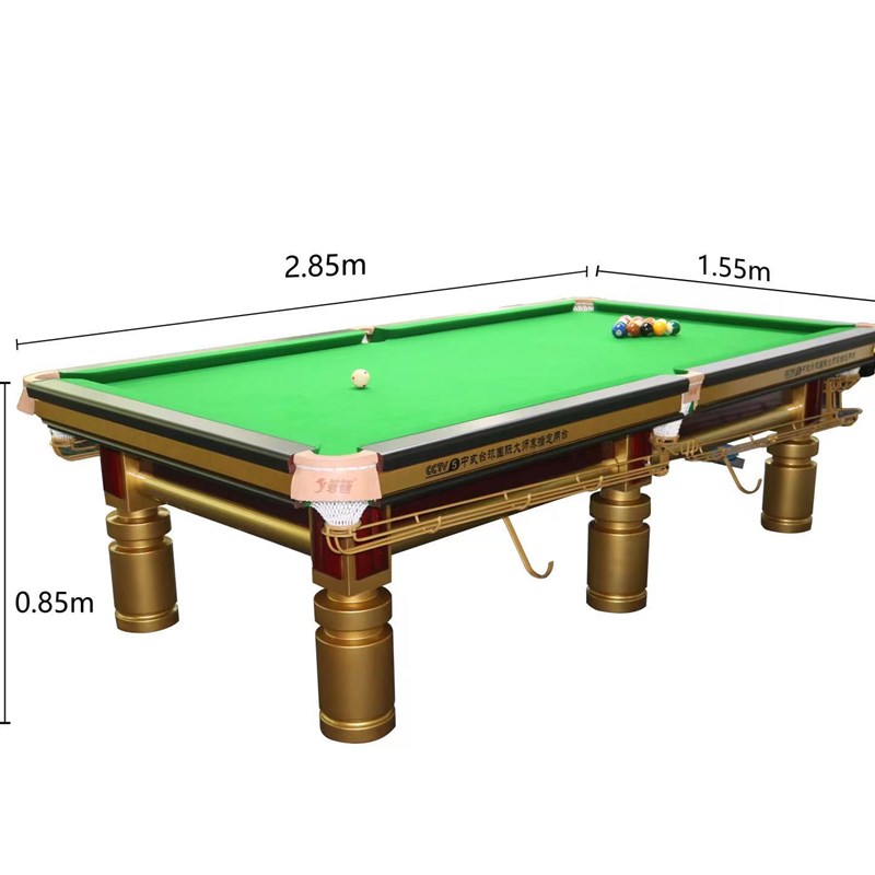 中式黑八台球桌 钢库青石板台球桌 标准球房球厅俱乐部中八桌球台