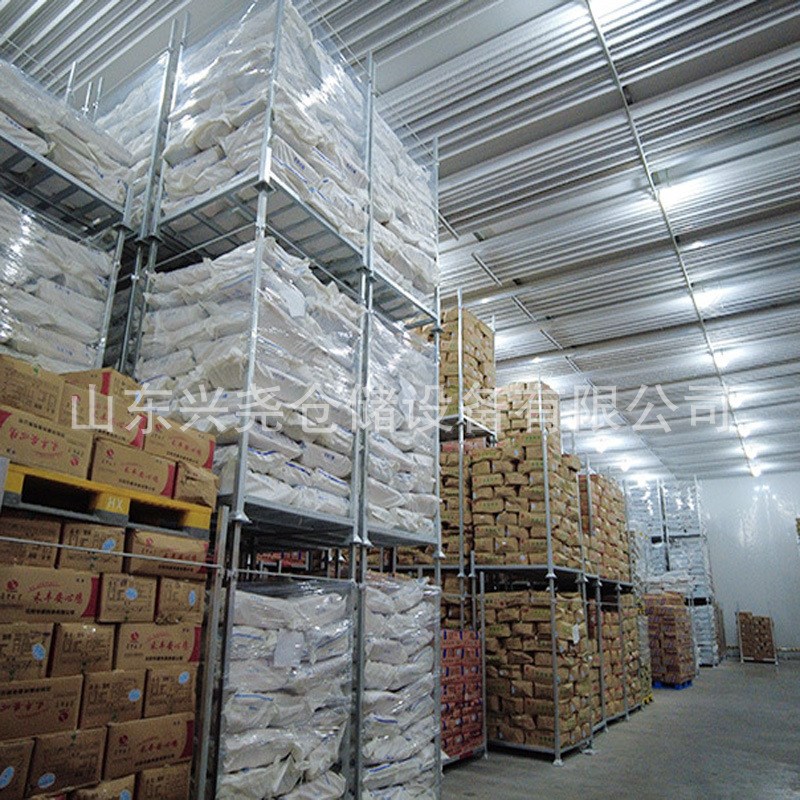 插管式巧固架 山东方管插接式堆垛架 可拆卸仓储移动布匹置物架