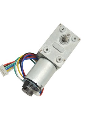 ZGY-370B 涡轮蜗杆直流减速减速电机霍尔编码器低噪音24V调速马达