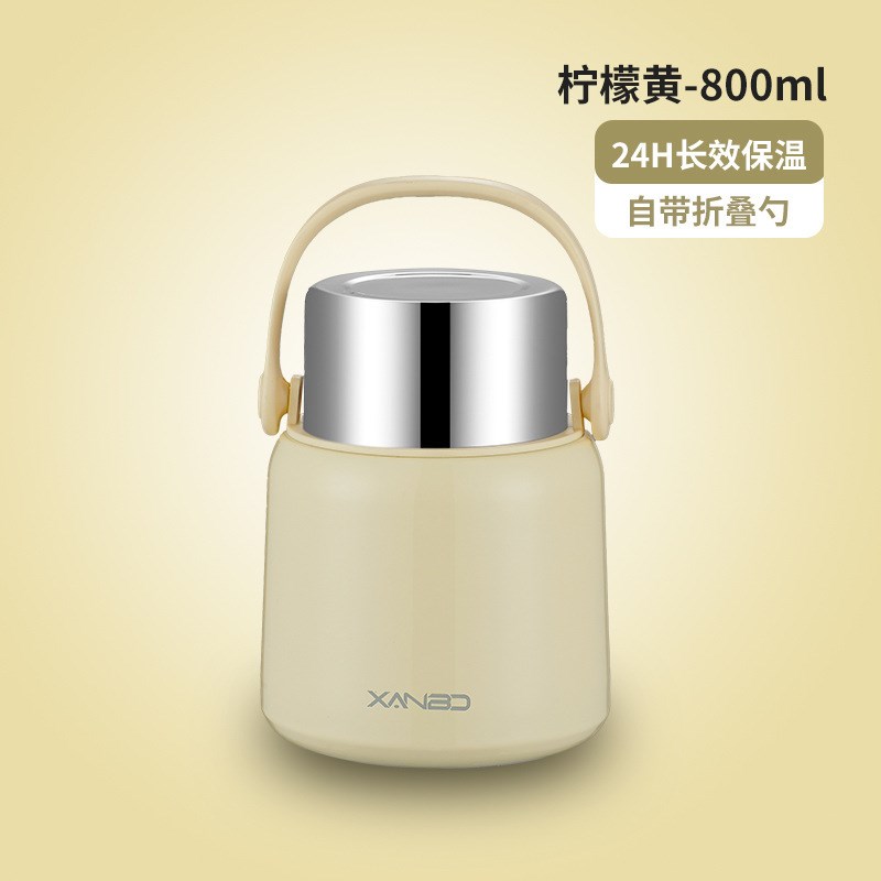 钢盖焖烧壶304不锈钢闷烧杯家用焖烧罐保温汤桶便捷大容量焖烧壶