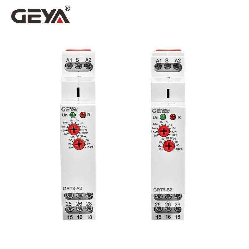 GEYA格亚GRT8-A2 B2 通电延时断开时间继电器交流220V 控制器开关