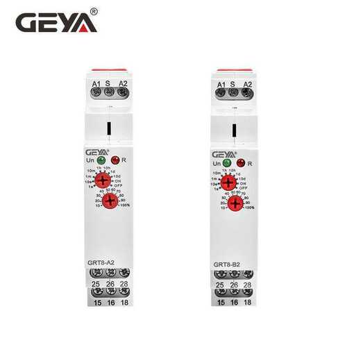 GEYA格亚GRT8-A2 B2 通电延时断开时间继电器交流220V 控制器开关